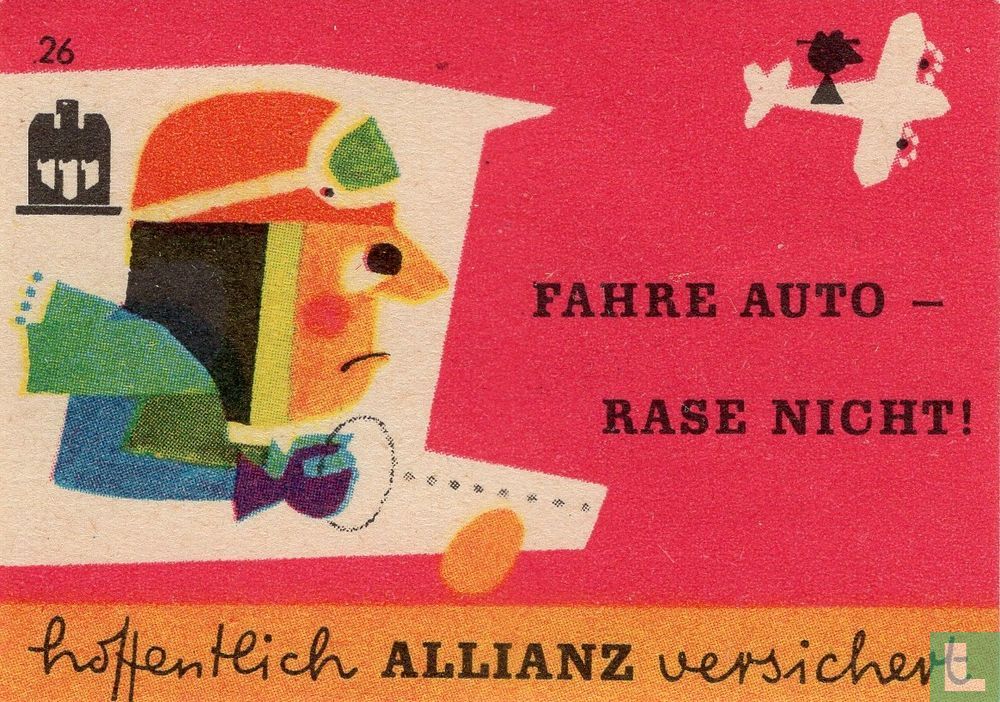 Fahre auto - rase nicht!