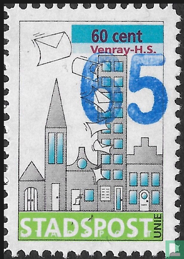 Cityscape with print