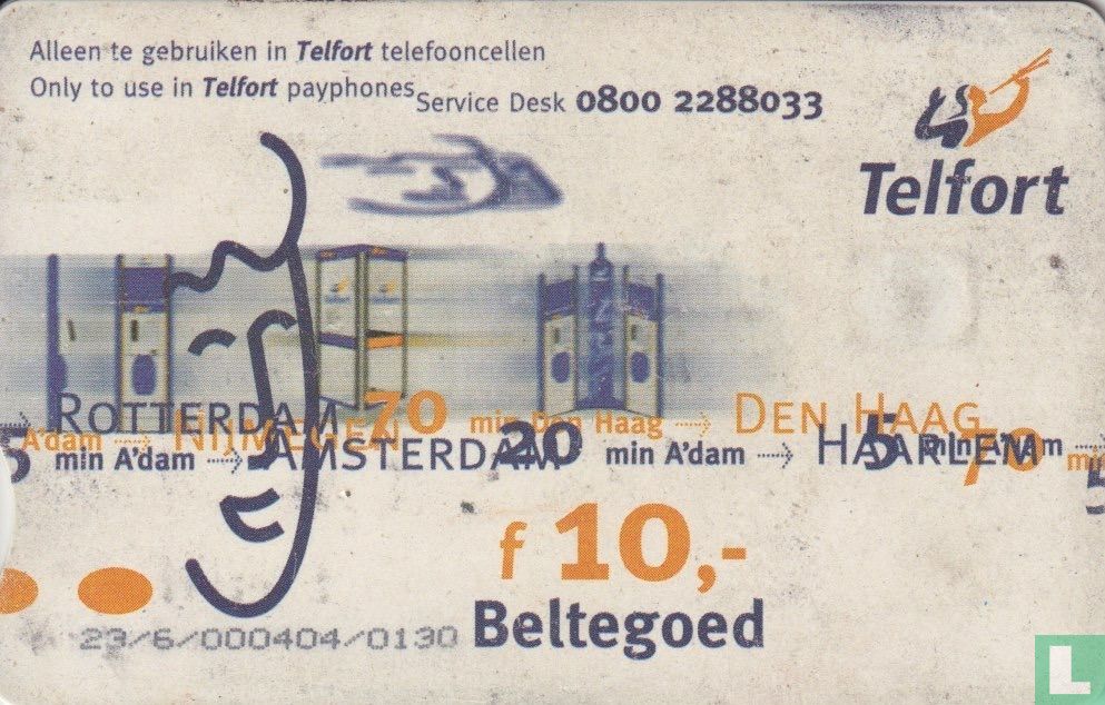 Telfort ƒ10,-