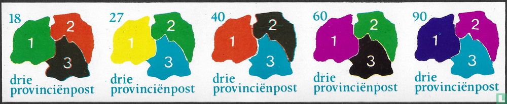 Drei Provinzposten (hellblau)