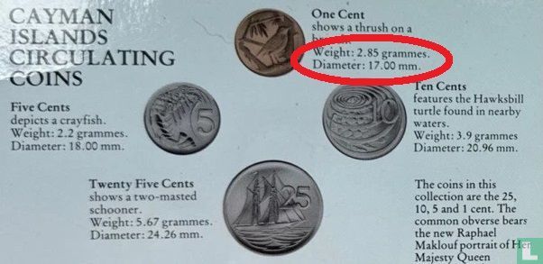 Îles Caïmans 1 cent 1990