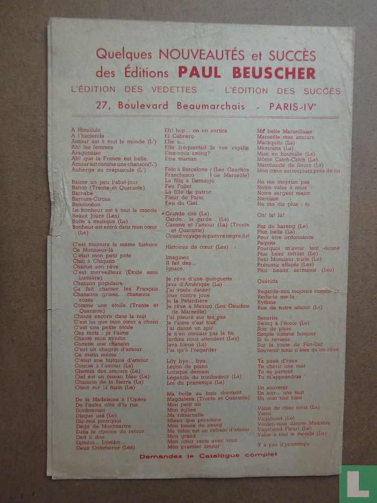 C'est la chanson des accordeons