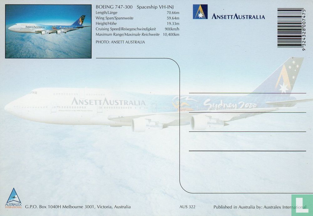 Ansett Australia - Boeing 747-300 AUS 322 - Australex International ...