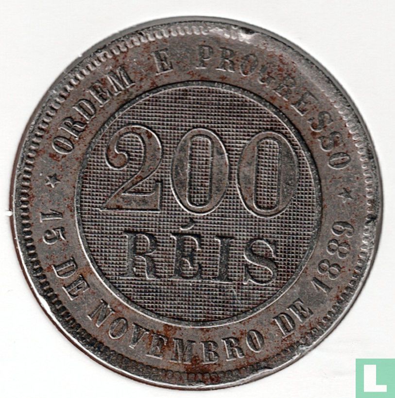 Brasilien 200 Réis 1894