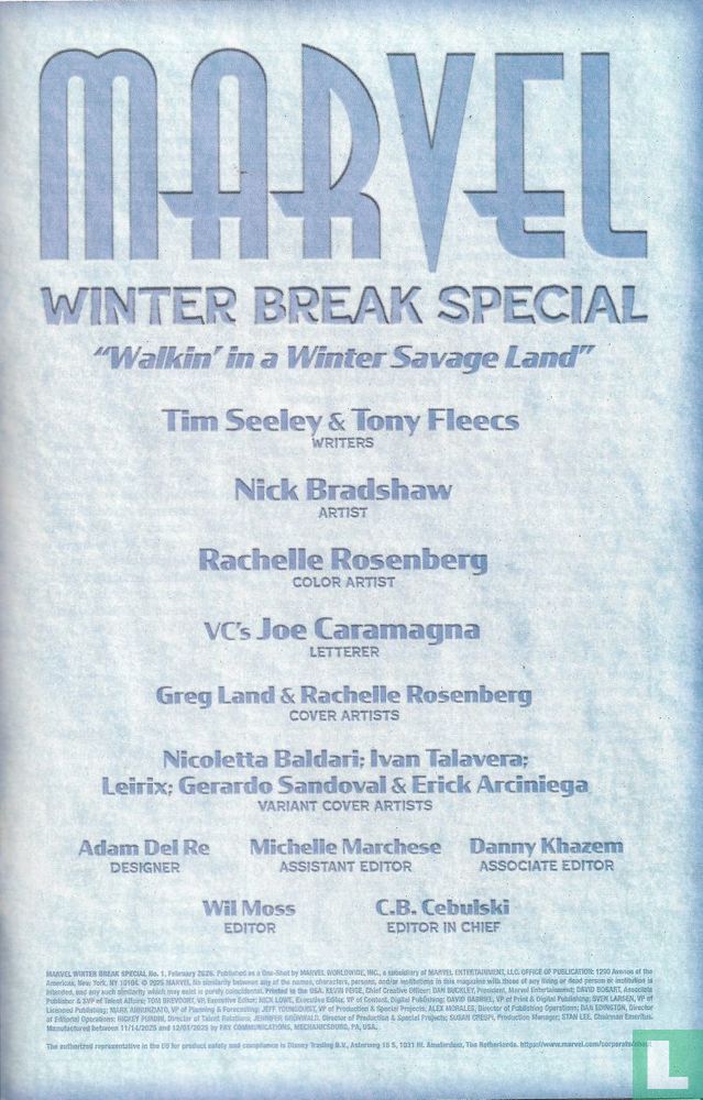Marvel Winter Break Special 1