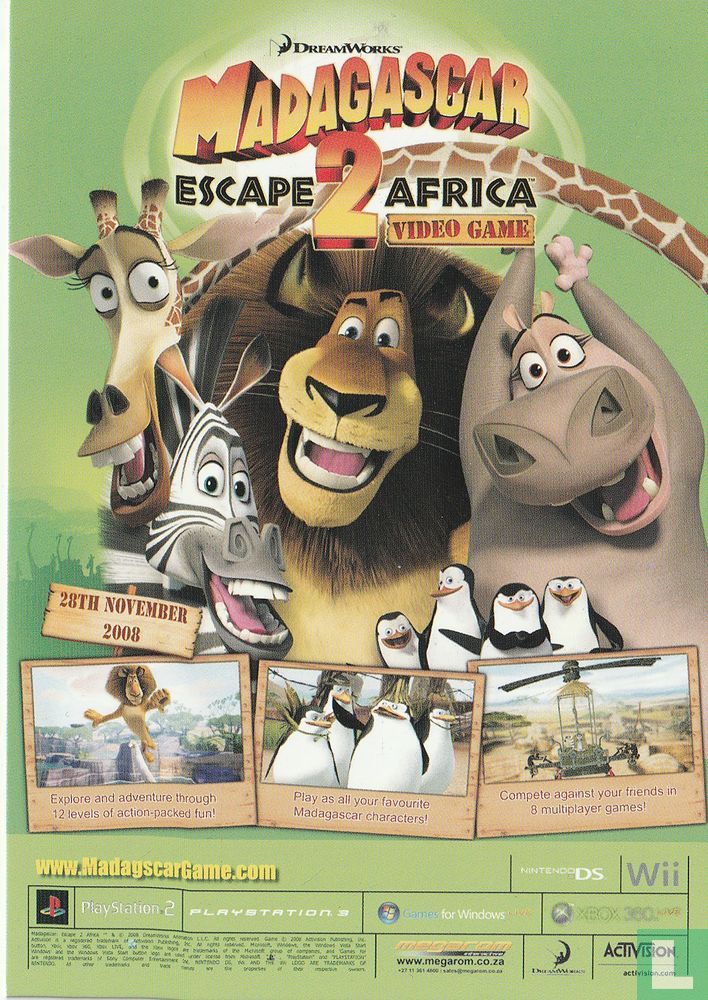 Madagascar Escape 2 Africa - Grapevine Postcards - LastDodo