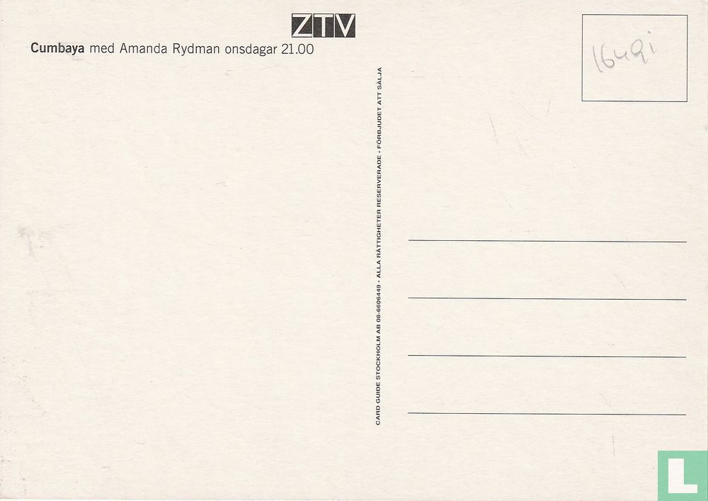 ZTV - Amanda Rydman - Cumbaya - Card Guide Stockholm AB - LastDodo