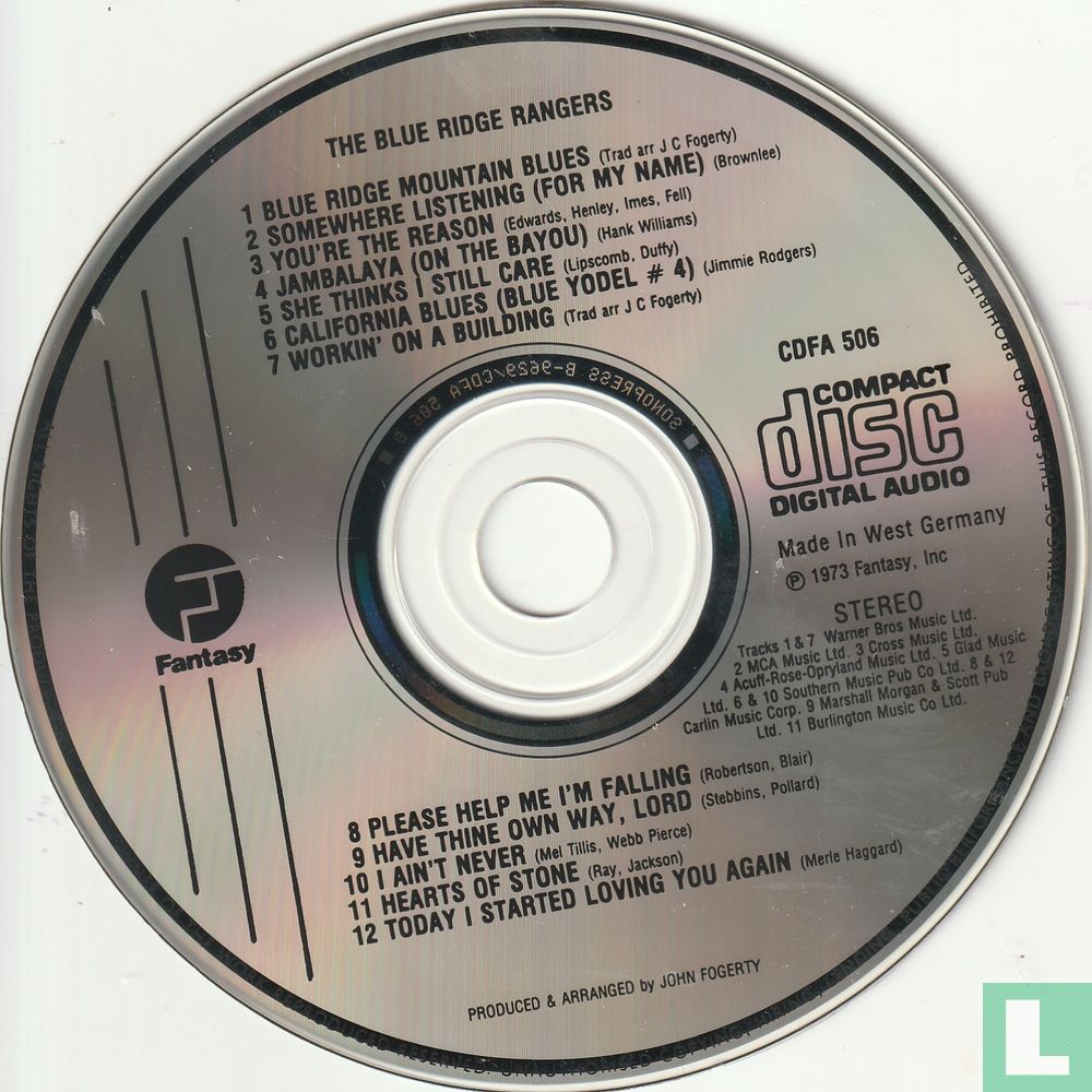 The Blue Ridge Rangers CD CDFA 506 (1987) - Blue Ridge Rangers, The ...