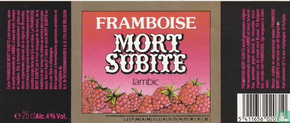Mort Subite framboise