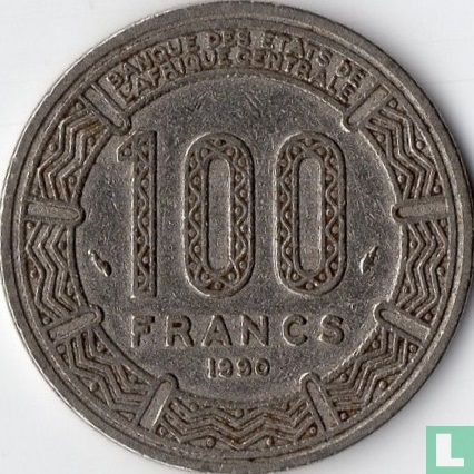 Tchad 100 francs 1990