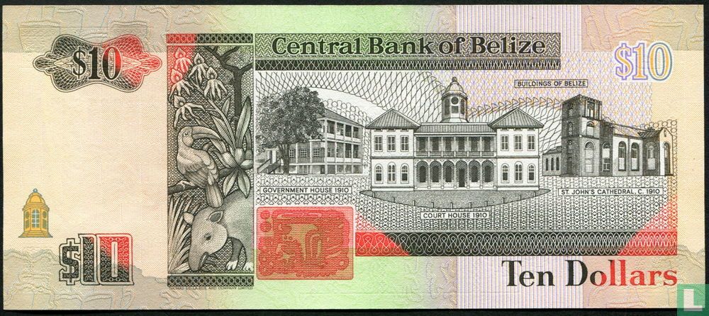 Belize 10 dollar 1997