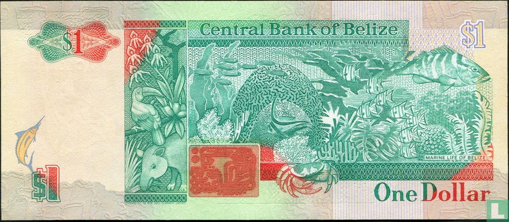 Belize 1 Dollar 1990