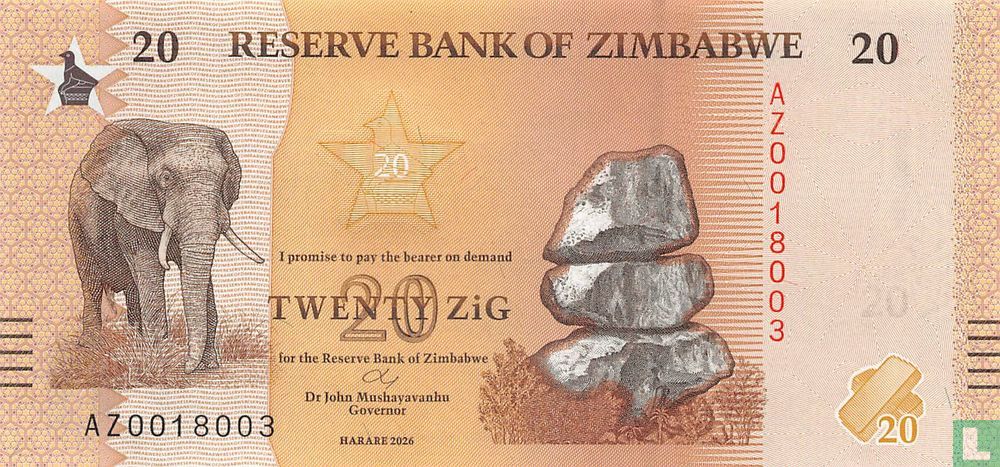 Zimbabwe 20 ZiG 2026 Replacement