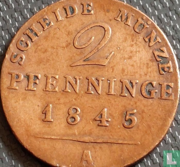 Prusse 2 pfenninge 1845