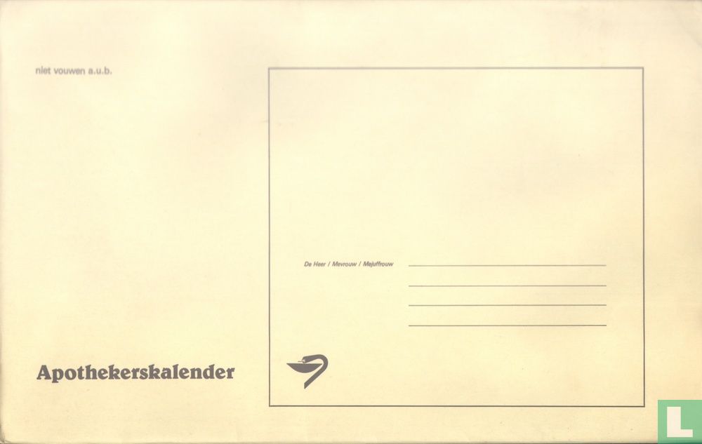 Pharmacy calendar 2001