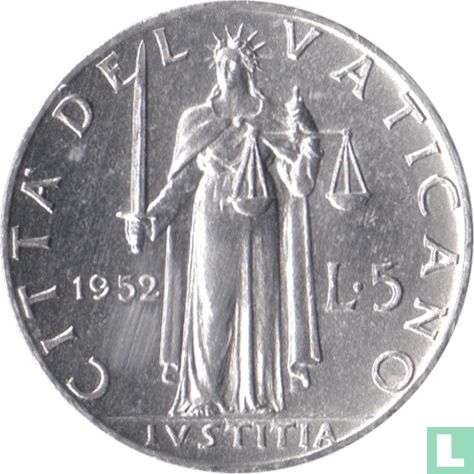 Vatican 5 lire 1952