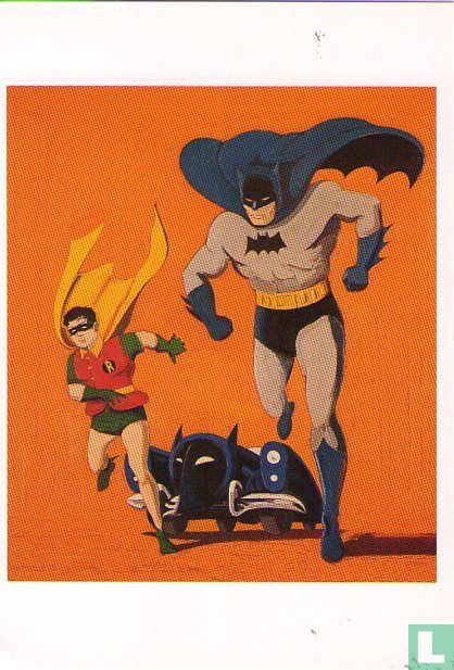 Batman, Robin and Batmobile