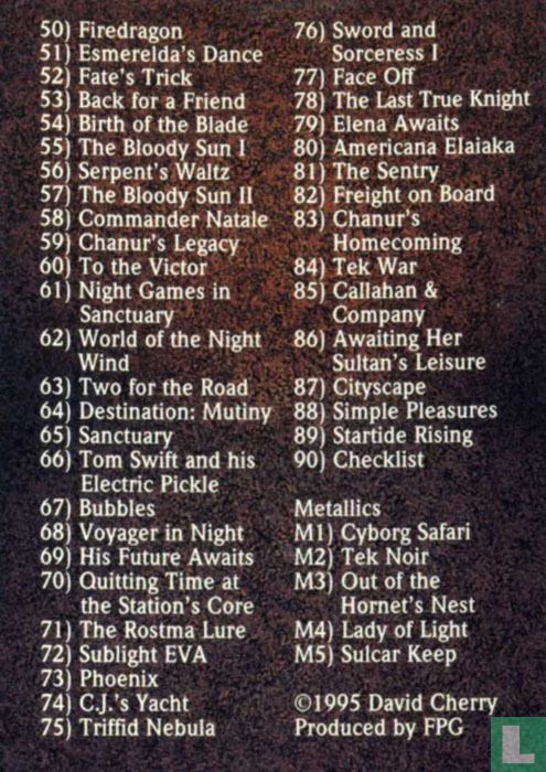 David Cherry Checklist