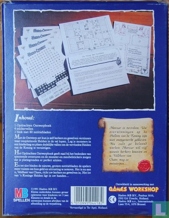 Heroquest Opdrachten Ontwerp Set