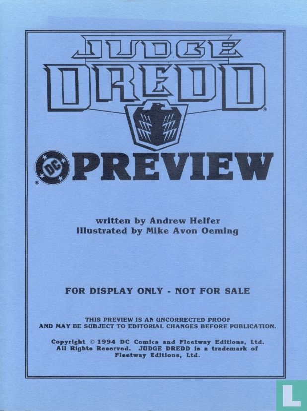 Judge Dredd Preview