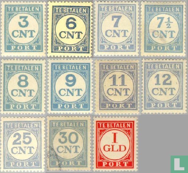 Postage due stamps