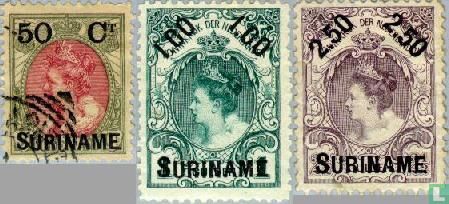 Wilhelmina, overprinted