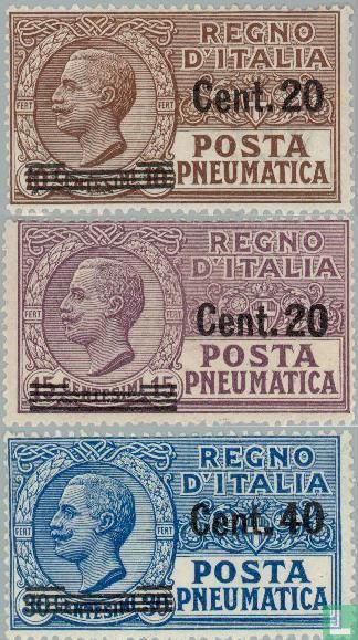 Pipe post with overprint