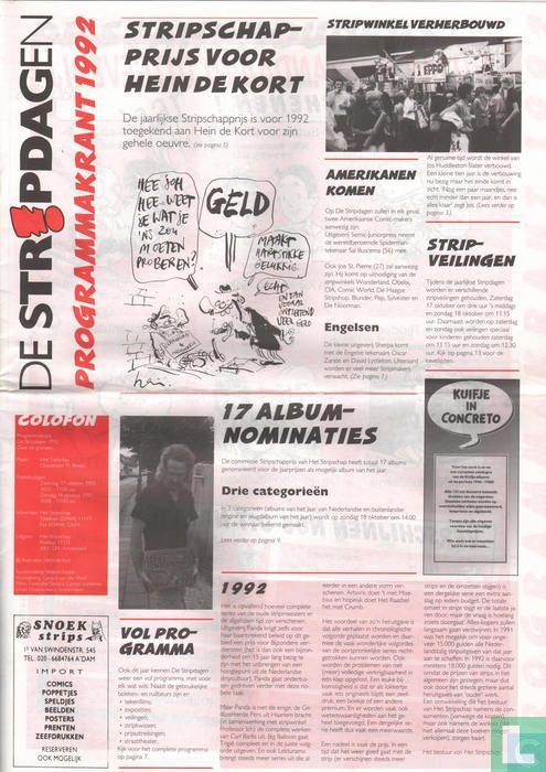 De Stripdagen - Programmakrant 1992