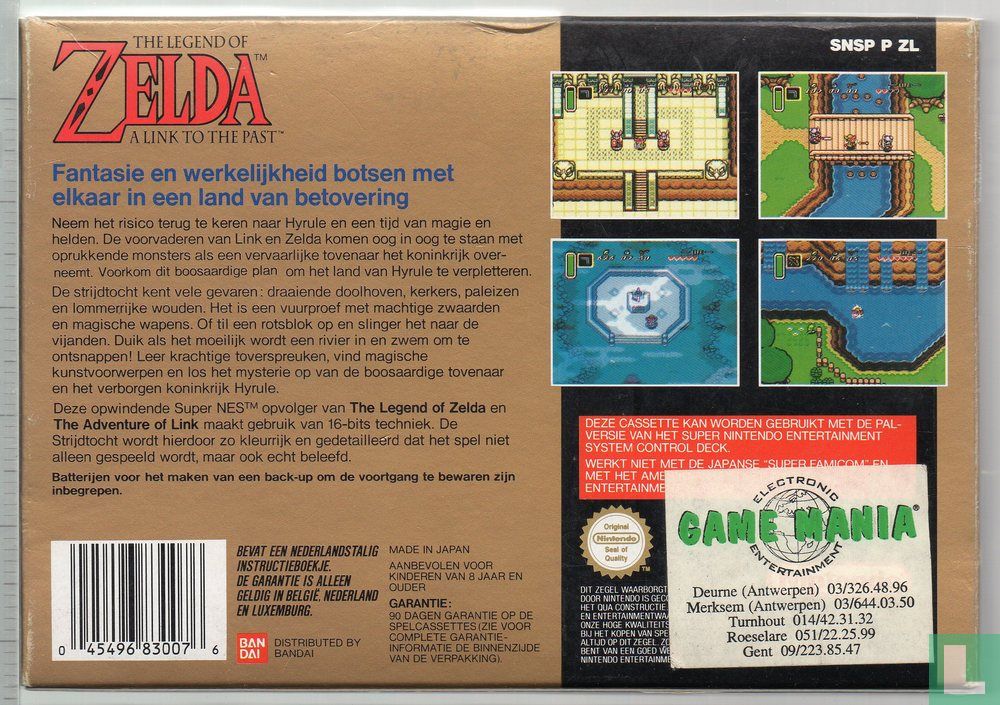 The Legend of Zelda: A Link to the Past (Nintendo SNES, 1992) for