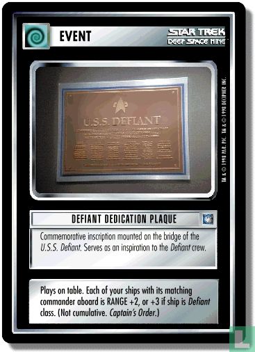 Defiant Dedication Plaque