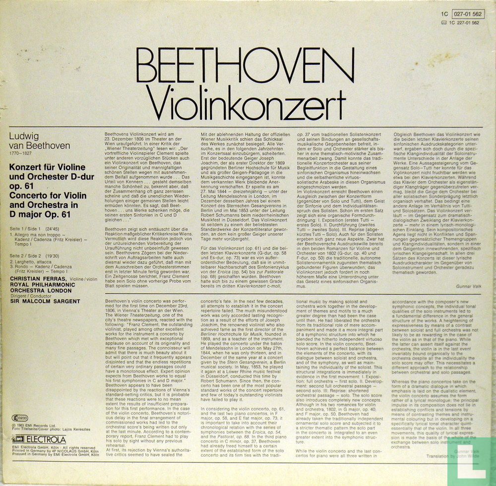 Beethoven - Violinkonzert