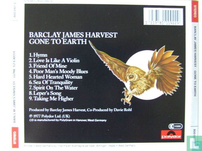 Gone Earth 800.092-2 (1985) - Barclay James Harvest -