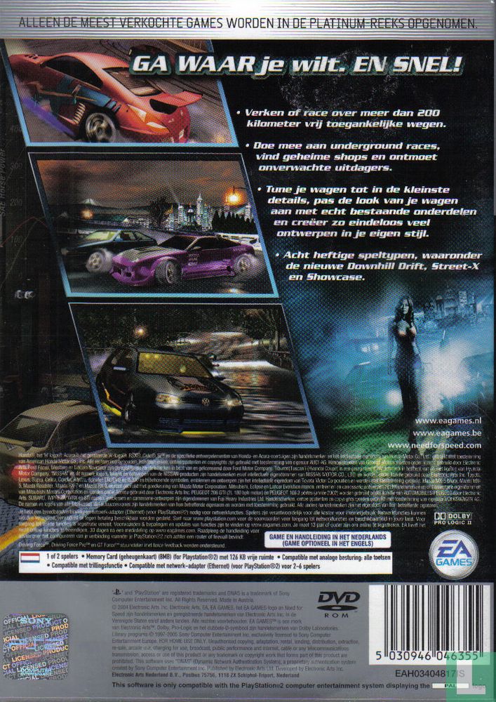 Need For Speed Underground Sony Playstation 2 PS2 Game – The Game