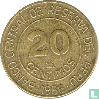 Peru 20 céntimo 1986