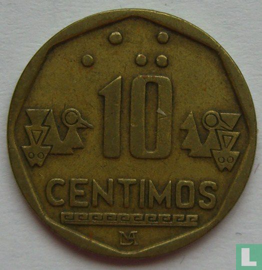 Pérou 10 céntimos 1996