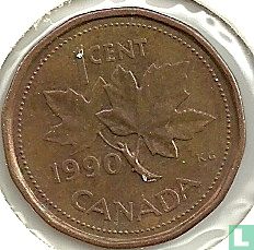 Canada 1 cent 1990