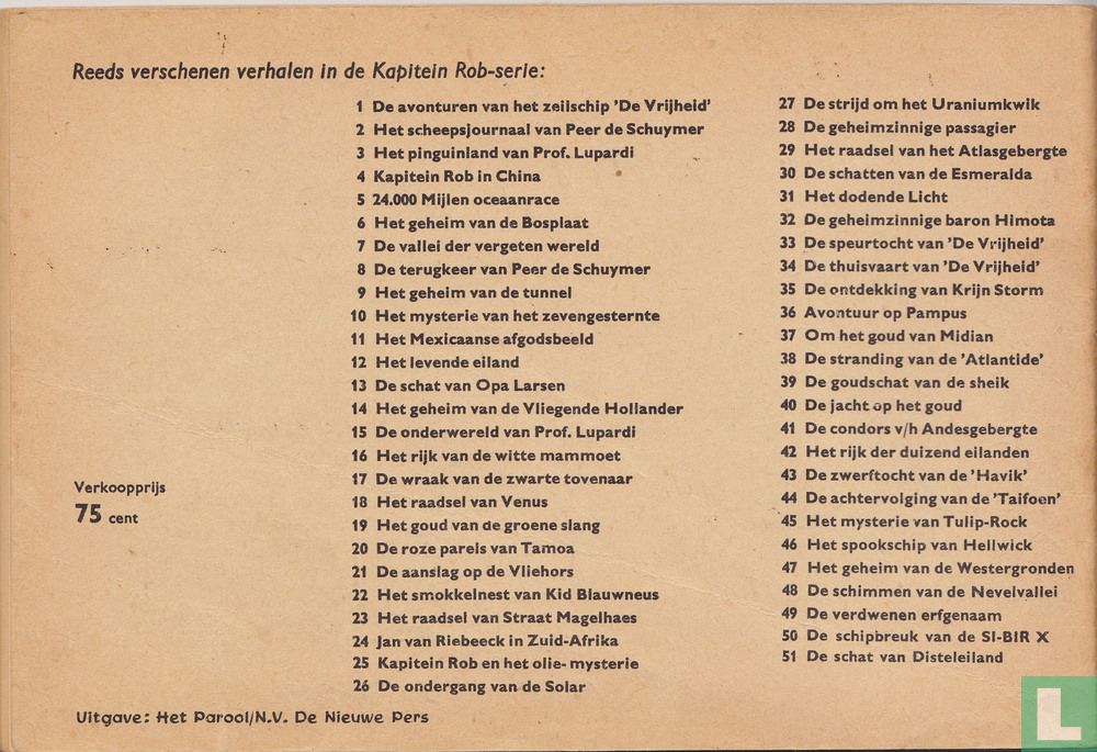 De jacht op het fortuin 52 -1 (1961) - Kapitein Rob - LastDodo