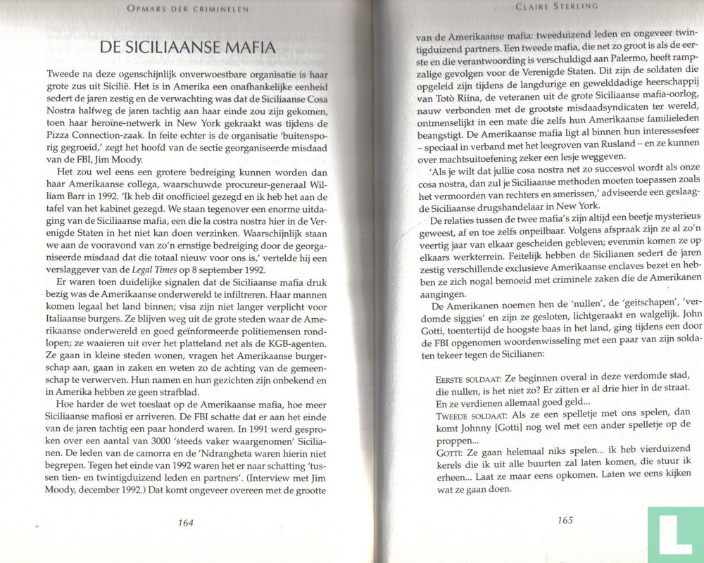Opmars der Criminelen