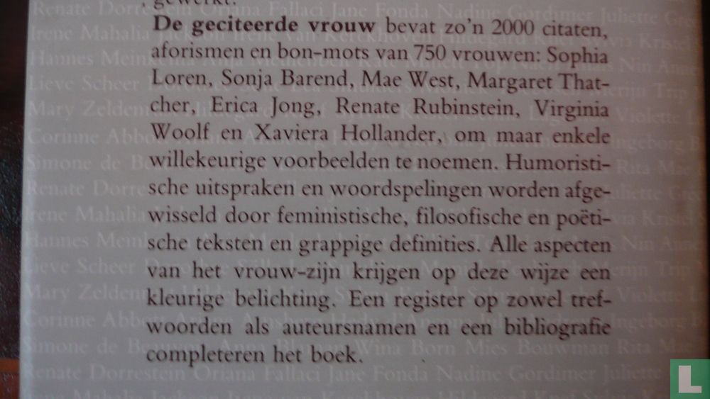 De geciteerde vrouw