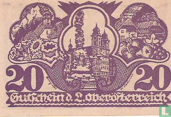 Oberösterreich 20 Heller ND (1920) - Afbeelding 2