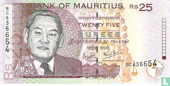 Mauritius 25 Rupees - Afbeelding 1