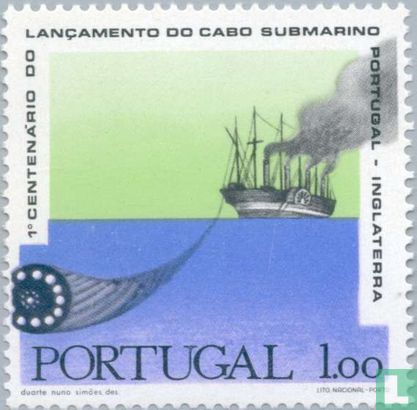 100 jaar zeekabelverbinding Portugal - Groot-Brittannië