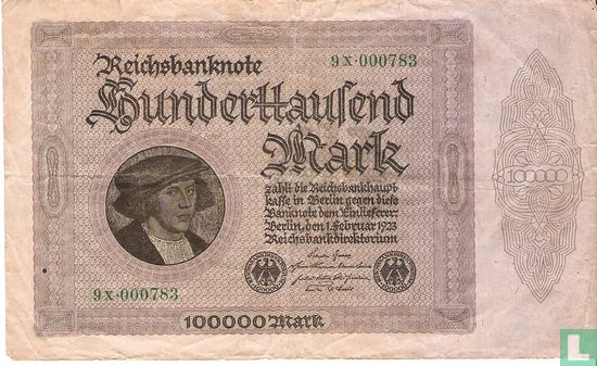 Allemagne 100 000 Mark (P.83 - Ros.82d) - Image 1