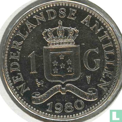 Antilles néerlandaises 1 gulden 1980 (Juliana) - Image 1