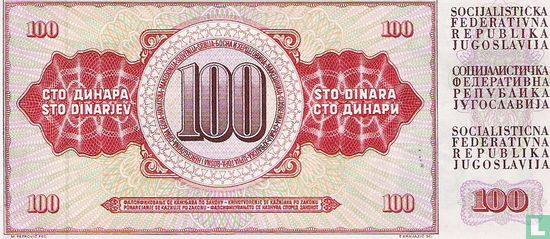 Yugoslavia 100 Dinara 1986 - Image 2