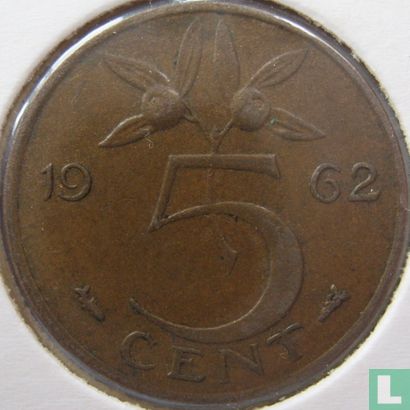 Nederland 5 cent 1962 - Afbeelding 1