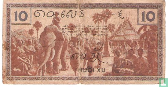 Frans Indochina 10 Cents  - Afbeelding 2