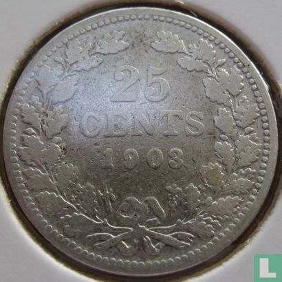 Nederland 25 cents 1903 - Afbeelding 1