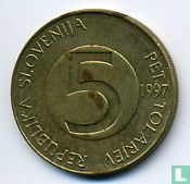 Slowenien 5 %Tolarjev 1997 - Bild 1