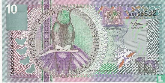 Suriname 10 Gulden 2000 - Afbeelding 1